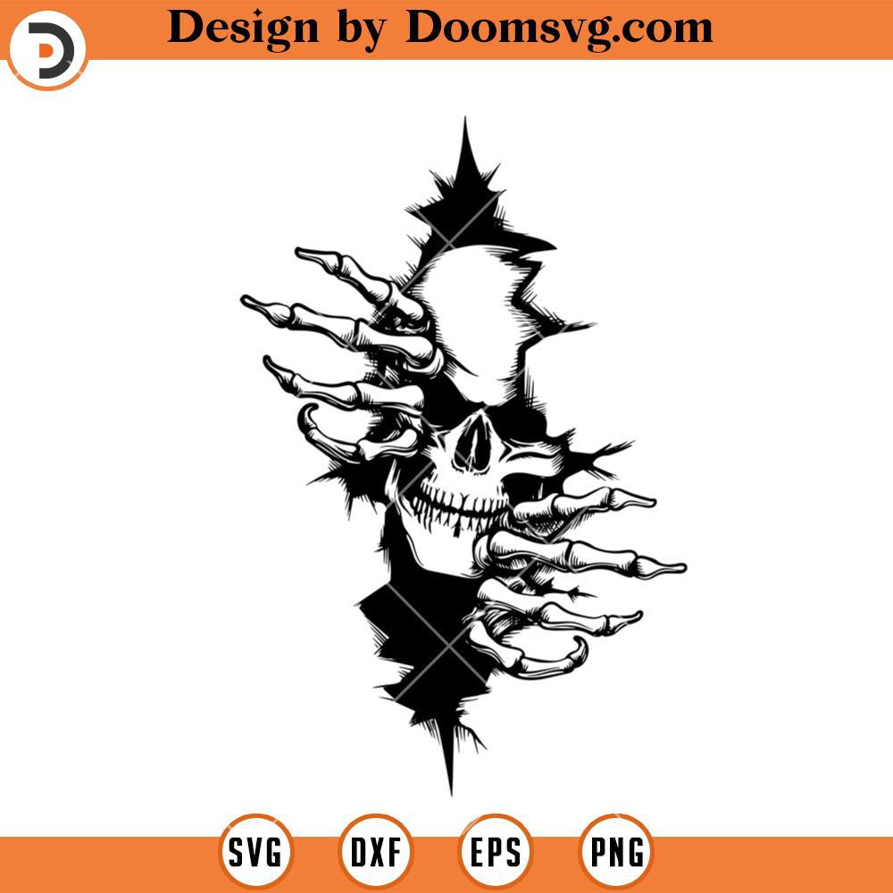 Scary Skull SVG, Skull SVG For Cricut, Skull SVG - Doomsvg