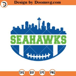 Seahawks Ball Skyline SVG, Seattle Seahawks SVG, NFL Football Team SVG File