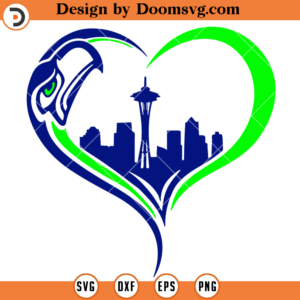 Seattle Seahawks SVG, Seahawks Heart City SVG, NFL Football Team Sport SVG