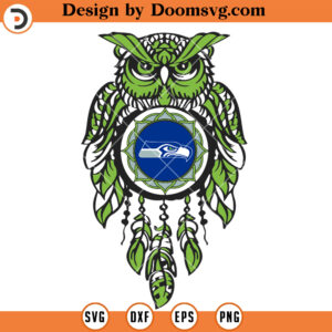 Seattle Seahawks SVG, Seattle Seahawks Owl Mandala SVG, NFL Football Team Sport SVG