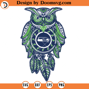 Seattle Seahawks SVG, Seattle Seahawks Owl Mandala SVG, NFL Football Team Sport SVG