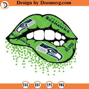 Seattle Seahawks Sexy Lips SVG, NFL Football Team SVG Files For Cricut