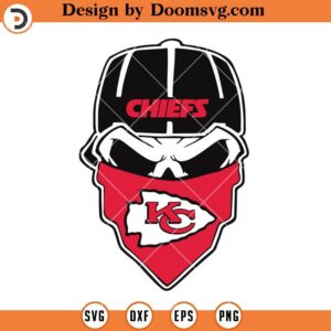 Skull Chiefs Logo SVG, Kansas City Chiefs SVG, NFL Football Team SVG Files For Cricut