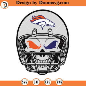 Denver Broncos SVG, Skull In Helmet Denver Broncos SVG, NFL Football Team SVG