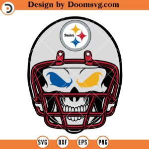 Skull In Helmet Pittsburgh Steelers SVG, Pittsburgh Steelers SVG, Footbal, NFL Team SVG
