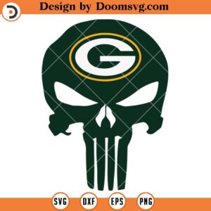 Skull Packers Logo SVG, Green Bay Packers SVG, NFL Football Team SVG Files For Cricut