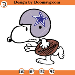 Snoopy Dallas Cowboys SVG, Snoopy Playing Football SVG