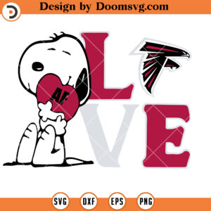 Snoopy Love Atlanta Falcons SVG, Atlanta Falcons Team SVG Files For Cricut