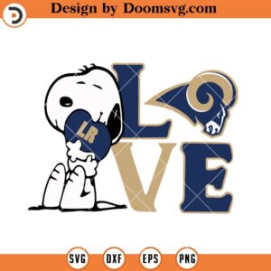 Snoopy Love LA Rams SVG, LA Rams SVG, NFL Football SVG