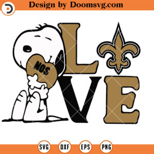 Snoopy Love New Orleans Saints SVG, NFL Football Team SVG Files For Cricut