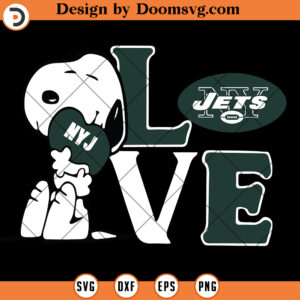 Snoopy Love New York Jets SVG, Jets NFL Football Team SVG Files For Cricut