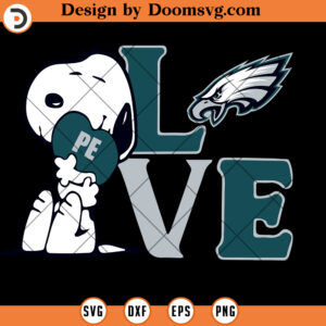 Snoopy Love Philadelphia Eagles SVG, NFL Football Team SVG Files For Cricut