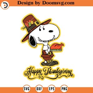 Snoopy Thanksgiving SVG, Toasted Turkey SVG