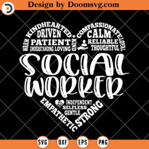 Social Worker Heart SVG, Social Worker SVG