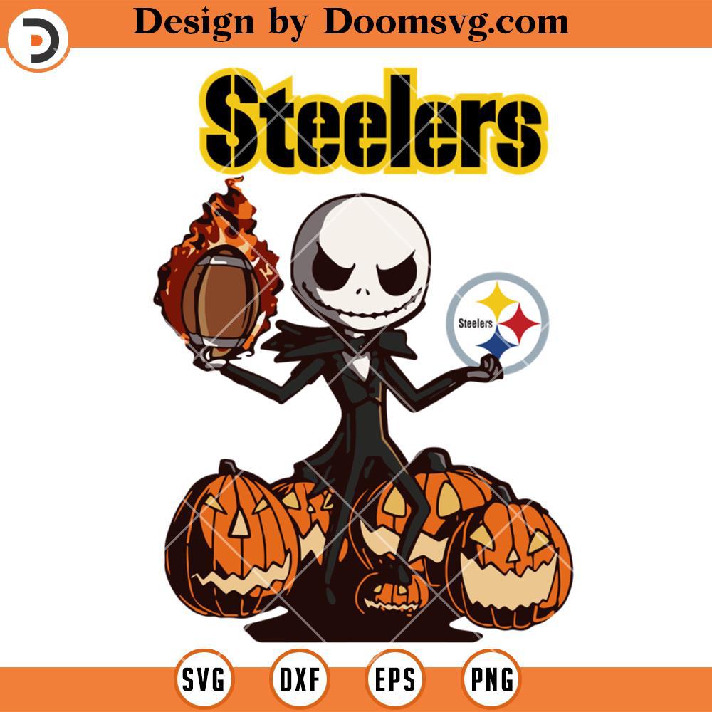 Steelers Jack Skellington SVG, Pittsburgh Steelers SVG, Halloween SVG ...