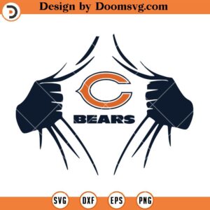 Superhero Chicago Bears SVG, Chicago Bears SVG, NFL Football Logo Team SVG Files