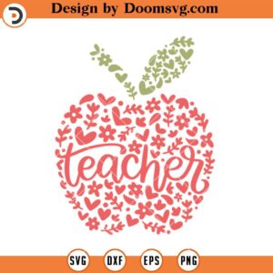 Teacher Apple SVG, Teacher Life SVG, Teacher SVG
