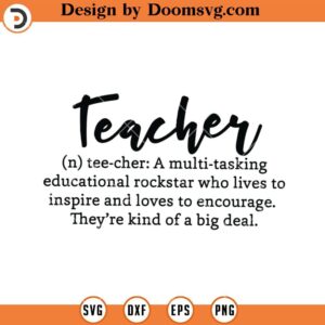 Teacher Definition SVG, Teacher Life SVG, Teacher SVG