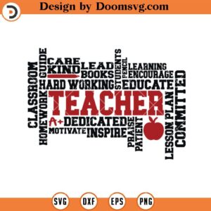 Teacher Life SVG, Teacher Virtues SVG, Teacher SVG