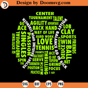 Tennis Ball SVG, Cool Tennis Players SVG Files For Cricut