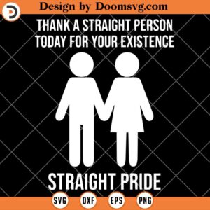 Thank A Straight Person SVG, Straight Pride Human Rights SVG