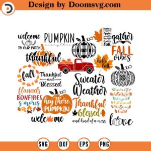 Thanksgiving Bundle SVG, Autumn Halloween SVG