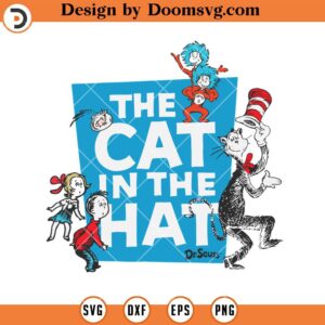 The Cat In The Hat SVG, Dr Seuss SVG, Robert Kaufman SVG