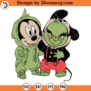 The Grinch And Mickey Mouse SVG, Friend SVG