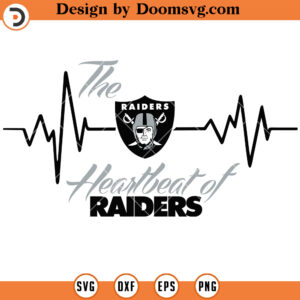 Las Vegas Raiders SVG, Love my Raiders Heart SVG, The Heartbeat Of Las Vegas Raiders SVG, NFL Football Team SVG