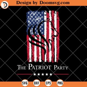 The Patriot Party Lion US Flag SVG, Politics SVG