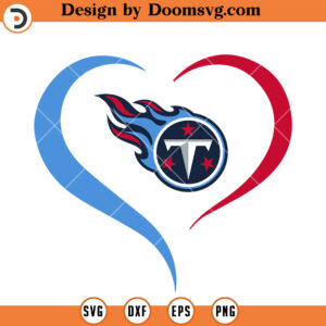 Tennessee Titans SVG, Titans Heart Logo Football Team SVG Files For Cricut