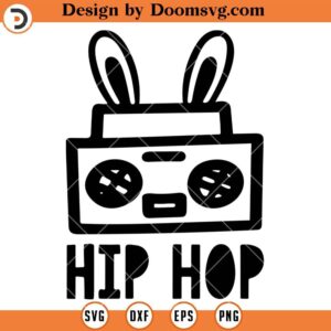 Toddler Easter SVG, Hip Hop Bunny Ears SVG, Music Bunny SVG