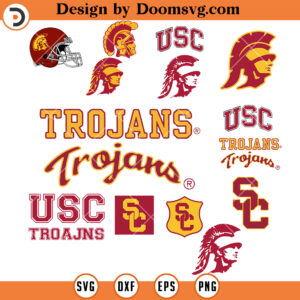 USC SVG, USC Trojans Football Set SVG