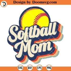 Vintage Softball Mom SVG, Softball Shirt Idea SVG