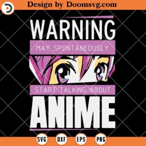 Anime Characters SVG, Warning Anime SVG, Anime SVG