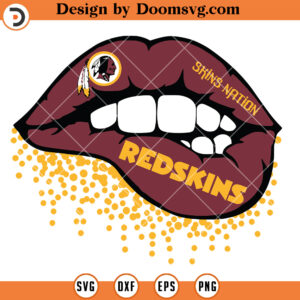 Washington Redskins Sexy Lips SVG, NFL Football Team SVG Files For Cricut