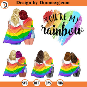 You Are My Rainbow PNG, Rainbow Flag PNG , LGBT PNG, Download 5png in 1zip