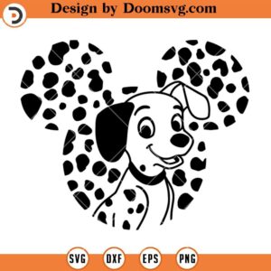 101 Dalmatians SVG, Dalmatians Mickey Head