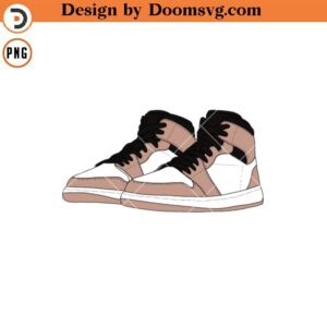 Air Jordan 1 Mid Pink Quartz PNG, Sneakers PNG Download