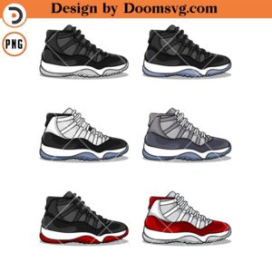 Air Jordan 11 Bred Senior 23 PNG, Shoes PNG Download