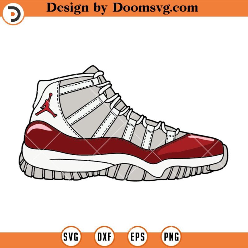 Air Jordan 11 Retro Cherry SVG, Cricut File SVG - Doomsvg