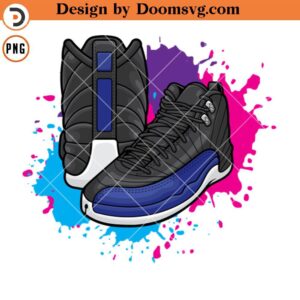 Air Jordan 12 Retro Hyper Royal PNG, Sneaker PNG Download