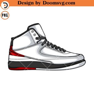 Air Jordan 2 Retro Chicago PNG, Sneaker Art PNG Download