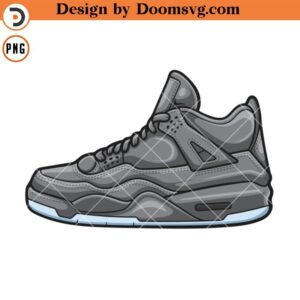 Air Jordan 4 Kaws Minimalist PNG, Sneaker Addict PNG Download