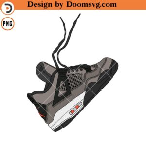 Air Jordan 4 Taupe Haze PNG, Fall Down Sneaker PNG Download