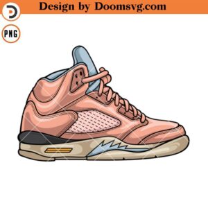 Air Jordan 5 Crimson Bliss Hypebeast PNG, Sneaker PNG Download