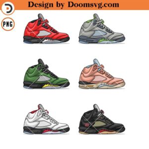 Air Jordan 5 PNG, Sneaker Collection PNG Download