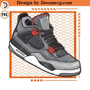 Air Jordan IV Retro Infrared PNG, Sneaker PNG Download