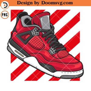 Air Jordan IV Toro Bravo PNG, Sneaker Art PNG Download