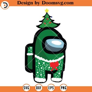 Among US Christmas Tree SVG, Funny Christmas Gamer SVG